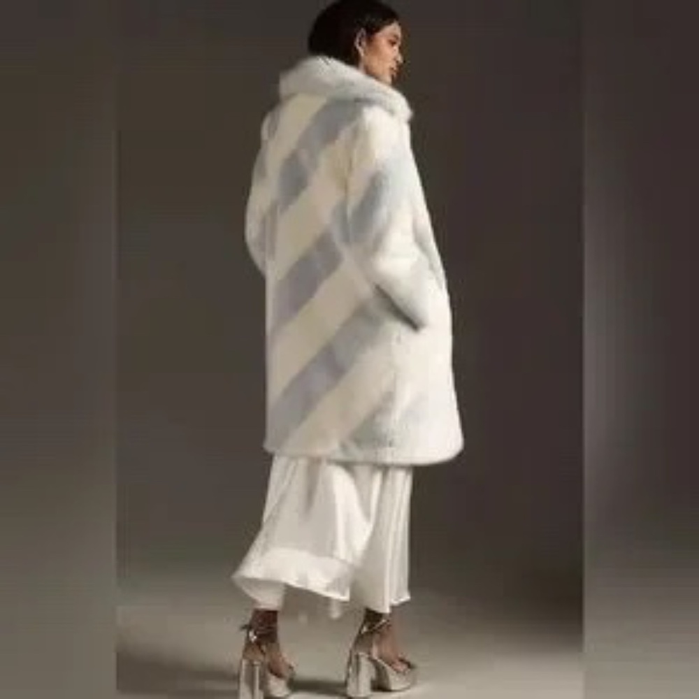 Maeve Faux Fur Coat size M